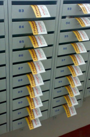 Распространение листовок по почтовым ящикам в Старом Осколе